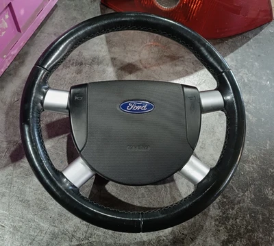1S713599CCW Ford Mondeo 3 III B4Y, B5Y, BWY - Leder Lenkrad Original Schwarz - Bild 1 von 4