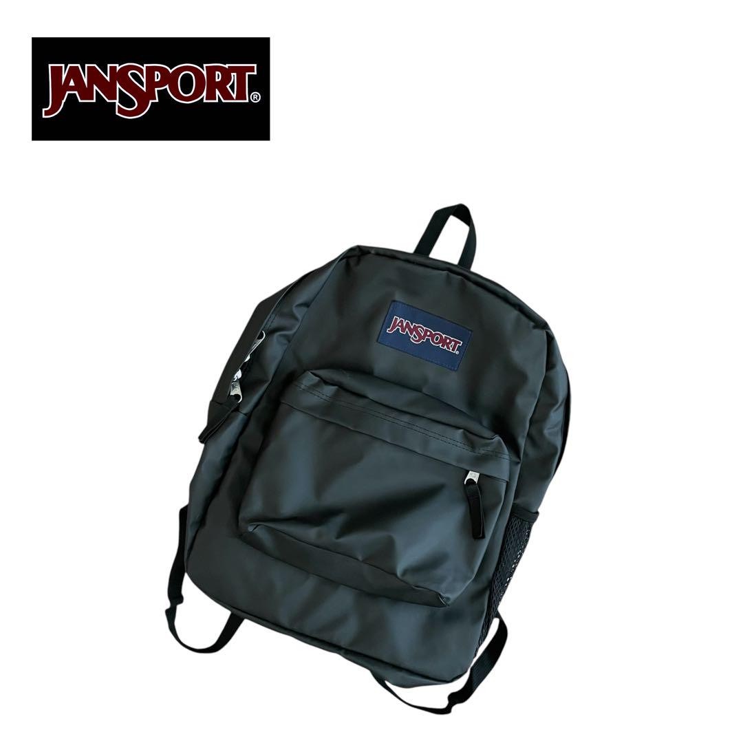 JANSPORT Vintage Backpack 00s Black Coated Polyester Good JANSPORT Vintage Backpack 00s Black Coated Polyester Good