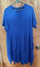 Women’s Gap Tshirt Dress With Pockets Nautical Blue Size Xl NWT (B)