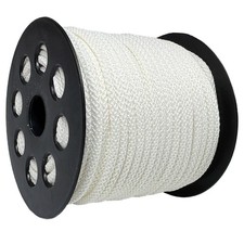 5/32 inch White Polyester Cord-4mm Braided Macrame Rope-99ft-Soft Low Elastic...