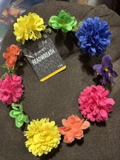 Flower Headband Groovy 60's Hippie Fancy Dress Up Halloween Costume Accessory