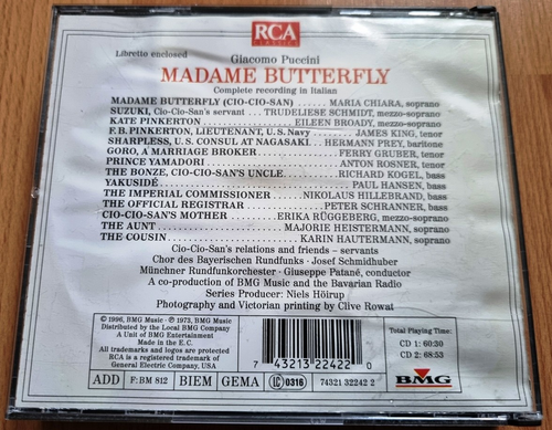 GIACOMO PUCCINI Madame Butterfly (GA 1972, PATANÉ) Maria CHIARA, James KING PREY - Bild 3 von 4