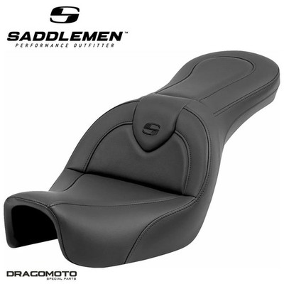 SEAT HARLEY DYNA / GLIDE SADDLEMEN Roadsofa  806-04-187 2-Up Seat Black...