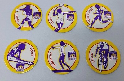 Vintage 1995 US Olympic Sports Festival Colorado Athlete Pog Set Coca Cola RARE 