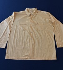 1950S/ 1960S Loop Collar Mustard Yellow Extra Large Rockabilly Shirt Loop Collar