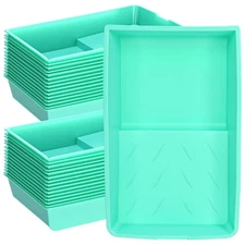 30 Pack 4 Inch Paint Tray 4" Paint Roller Trays Set Plastic Small Pan for Rol...