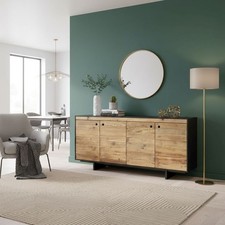 Madia Vintage 4 Ante 1Legno di Pino 80x76h cm Marrone DecHome