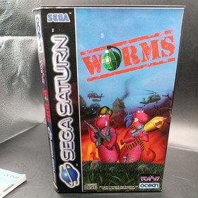 Sega Saturn Worms Box and   instruction Manual Only FREE POSTAGE 