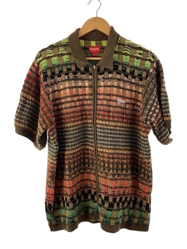 Polo zippé suprême manches courtes marron L occasion