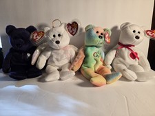 Ty Beanie Baby Originals Lot Of 4: Princess, Halo, Peace  Valentino