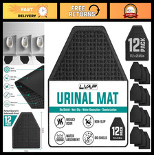 12 Pack Non-Slip Urinal Floor Mats | Disposable Bathroom Pads for Commercial Use