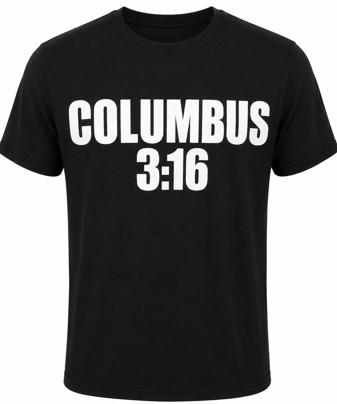 WWE Authentic Stone Cold Columbus 3:16 Skull Graphic Men's Black T-Shirt Size M