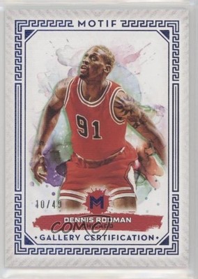 2023 Motif Gallery Certification Ultramarine Blue 10/49 Dennis Rodman HOF 1co7