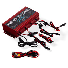 12V Lithium Charger Marine 4-Bank 40A LiFePO4 Dakota Lithium IP67 Waterproof