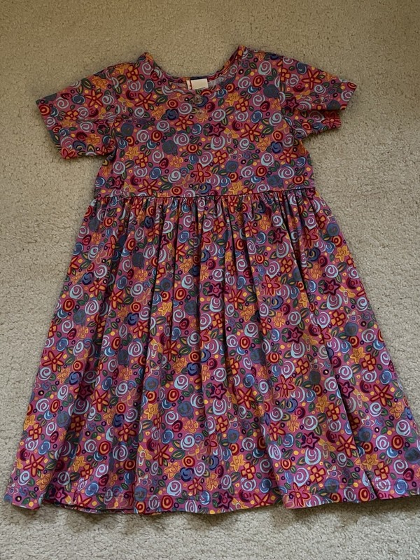 HANNA ANDERSSON GIRLS DRESS - 4-6 (110) - PINK MULTIFLORAL - VVG