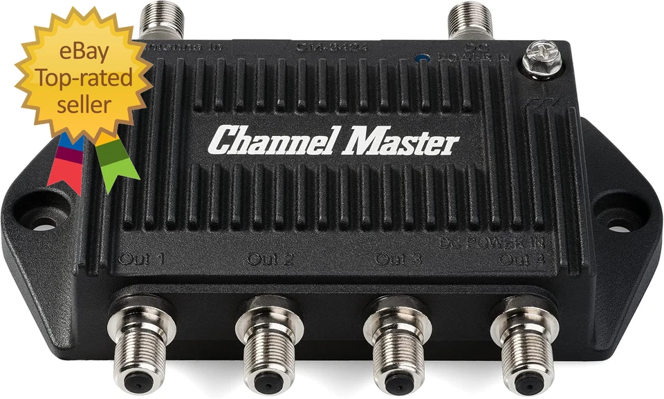 TV Antenna Booster 4 4 Port TV Antenna Distribution Amplifier  Built In LTE Filt - Image 2 of 4