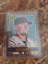 2020 Topps Gallery Baseball Logan Webb Wood Border SSP Rookie Card #13 Giants. rookie card picture