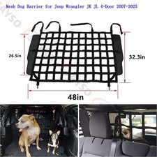 Red tejida barrera asientos delanteros coche mascota perro para Jeep Wrangler JK 4 puertas 2007-2023