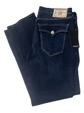 TRUE RELIGION RICKY SN FLAP RELAXED STRAIGHT 700119 JEANS 34 X 34