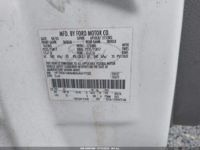 Conjunto de filtro de aire usado se adapta a: camioneta Ford F150 2006 8-280 4,6 L vin con octavo dígito Foto 2 de 4