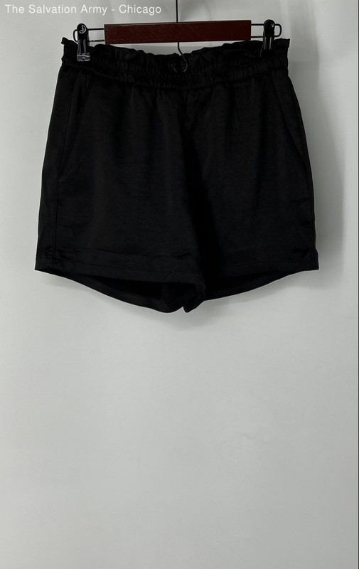 Melissa Nepton Womens Black Elastic Waist Pockets Pull-On Casual Shorts Size S