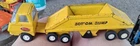 Tonka Pressed Steel Yellow Bottom Dump Truck Construction Vehicle Toy