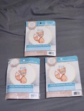 4" CLEVER FOX Cross Stitch Kits LOT OF 3 Cathy Heck Studio - BRAND NEW
