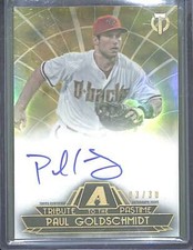2014 Topps Tribute Gold Tribute to the Pastime Autograph TPT-PG Paul Goldschmidt