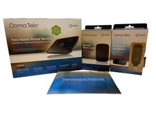 OOMA Telo Home Phone VOIP w/ Ooma Linx Remote Phone Jack & Wireless Adapter