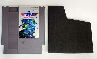 Nintendo Entertainment TOP GUN: The Second Mission NES Game Cartridge & Cover