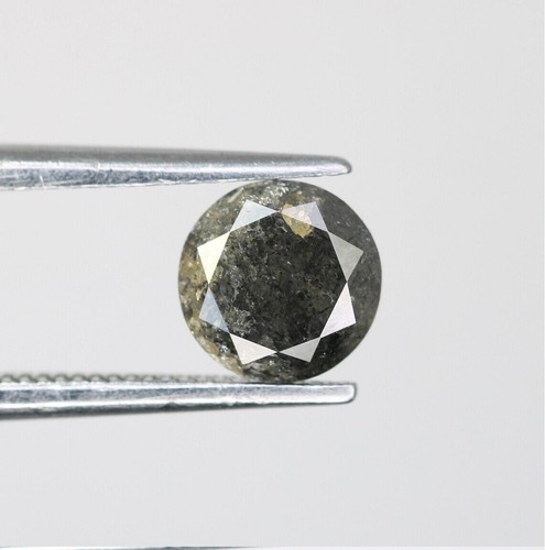 1 pcs Natural Loose Diamond, Salt & Pepper Gray Round Brilliant Cut Diamond 5mm - Picture 6 of 9