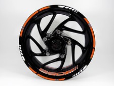 Motorrad Set Felgenrand + Felgenbett Aufkleber kompatibel für KTM 690 Duke