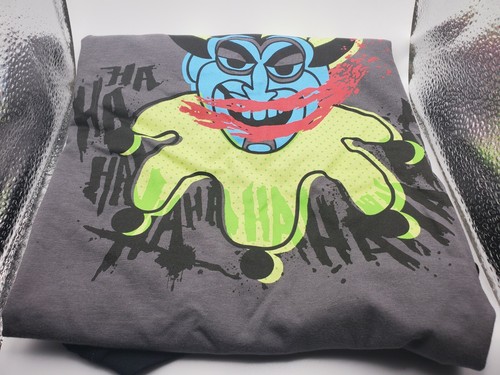 Loot Crate DX Exclusive The Joker Raglan Grey Black T-Shirt Size XL Slim Fit NEW