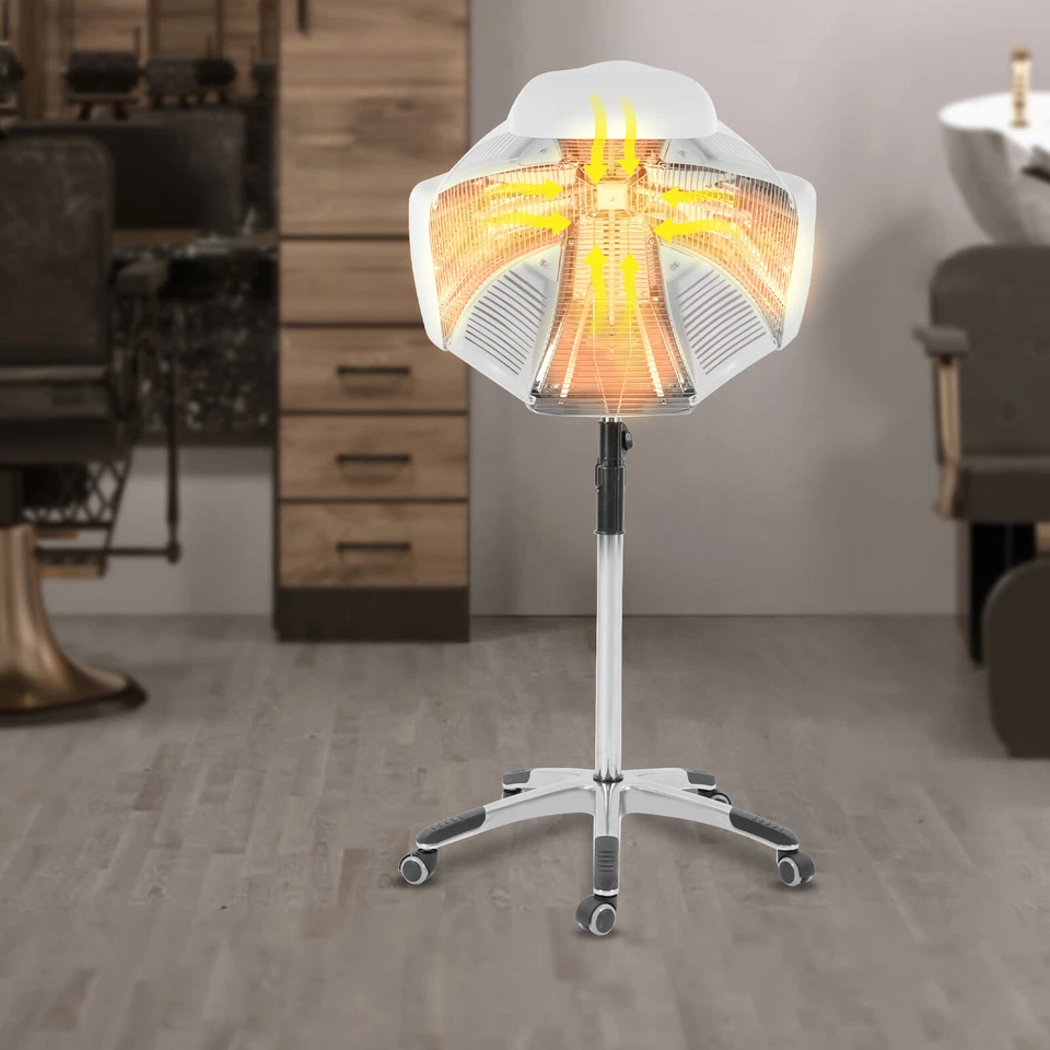 Secador de pelo independiente calentador de aceite para peluquería 1800 W Foto 3 de 4