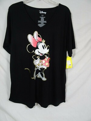 Minnie Mouse Camisetas Disney Adultos Disney Minnie Mouse Black