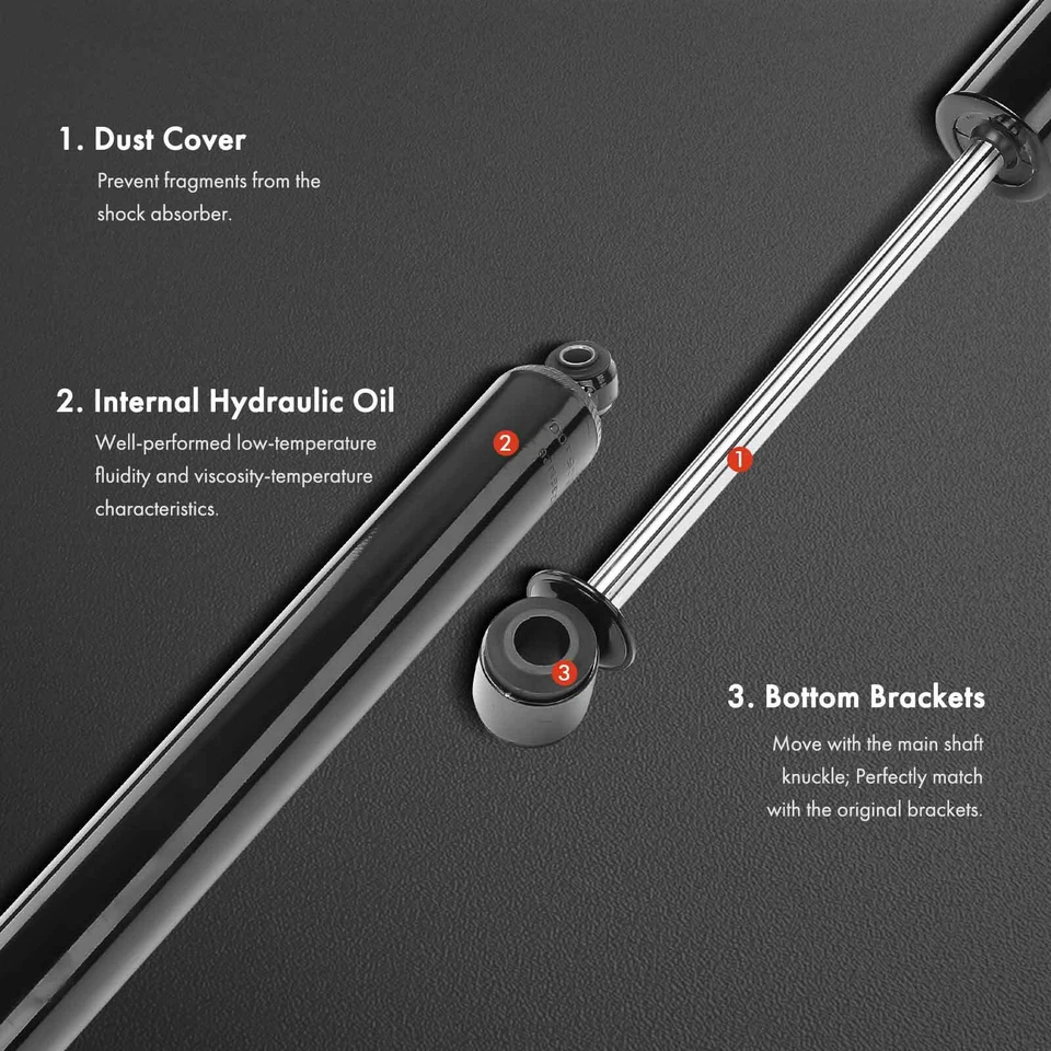 Front Side Steering Damper for Toyota T100 1993 1994 1995-1998 Four Wheel Drive - Image 3 of 4