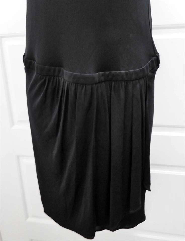 Gucci Little Black Dress Sleeveless with Pleated Bottom Italy sz S - Image 2 of 4