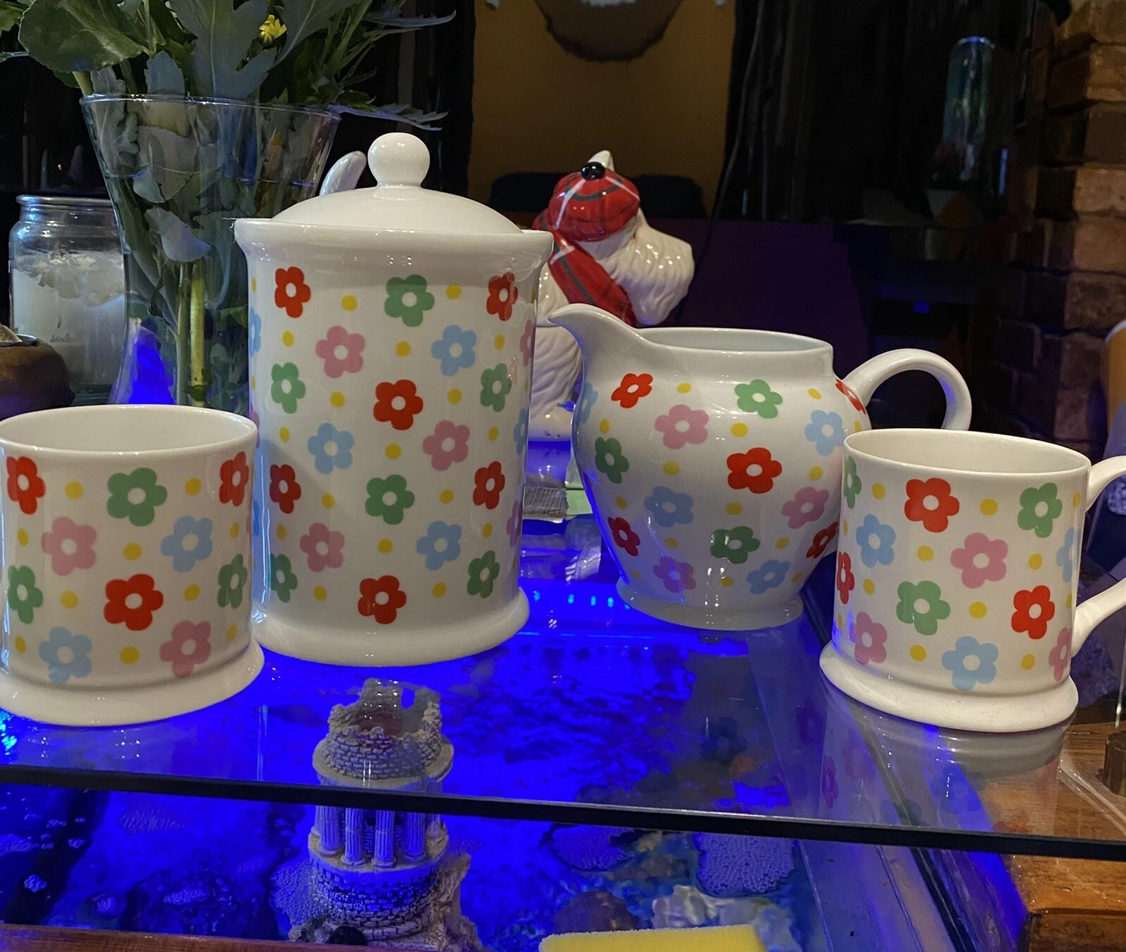 CATH KIDSTON BUTTERCUP SET OF 4 STORAGE JAR, JUG & MUGS