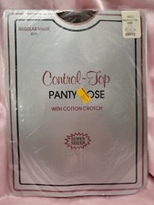Vintage Super Sheer PANTYHOSE NOS Burlington Long Tall Control Top Coffee Brown
