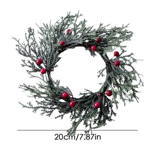 Christmas Candle Wreath 7Inch Candle Holder Artificial Ring Garland useful - Picture 5 of 5