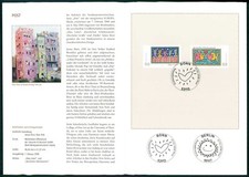 BRD SAMMELBLATT 2008/06 GRUSSMARKEN JAMES RIZZI KUNST ART FISCHE KATZEN