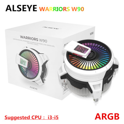 ALSEYE WARRIORS W90 temperature display i3-i5 CPU radiator 5V PWM ARGB fan