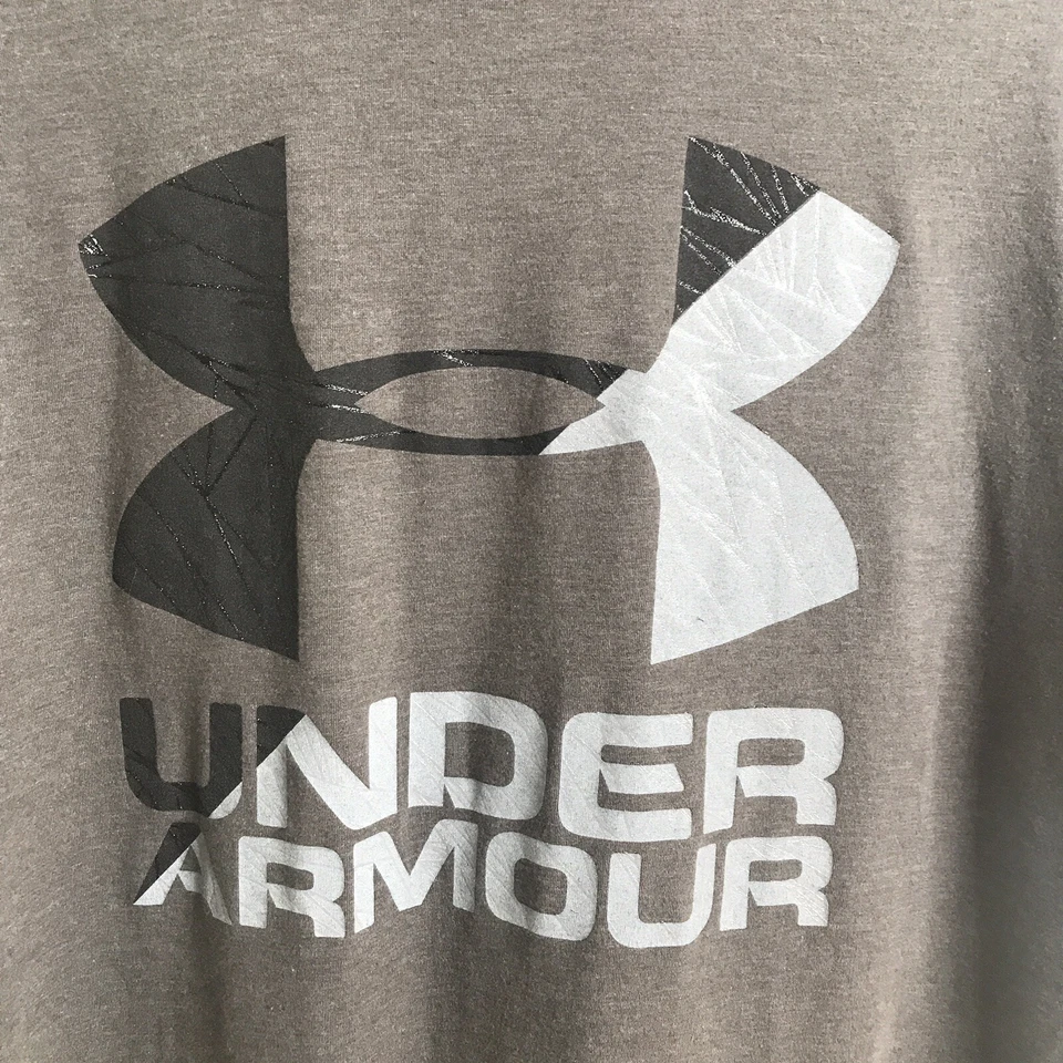 Camiseta Under Armour Youth MD Gris Plata HeatGear Ajustada Niñas Niños Logo Foto 2 de 4