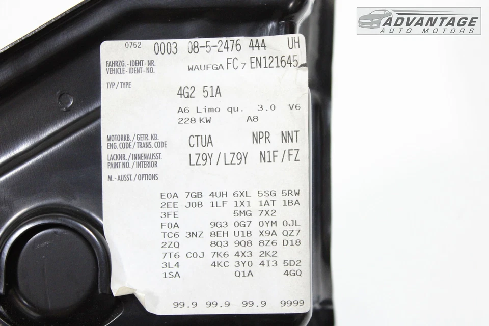 2012-2018 AUDI A6 C7 TRUNK SPARE TIRE WHEEL HOLDER MOUNT BRACKET SUPPORT OEM - Image 4 of 4