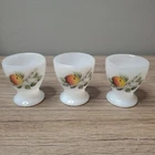 Vintage egg cups milk glass set of 3