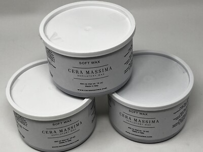 Cera Massima Depilatory Wax  400 ml ( Net W. 14 OZ) Made in Italy, Pack of Three