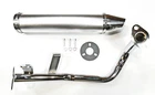 GY6 50cc Scooter Performance Exhaust Muffler 4  Stroke QMB139 Silver Cannister