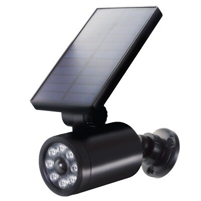 Dummy Kamera Überwachungskamera LED Blitzdiode Attrappe Solar Alarmanlage CCTV