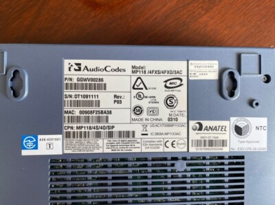 audio codes mp-118