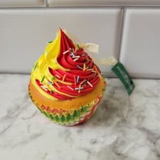 Kurt Adler Foam Cupcake Christmas Ornament Multicolor Wrapper, Icing  Sprinkles